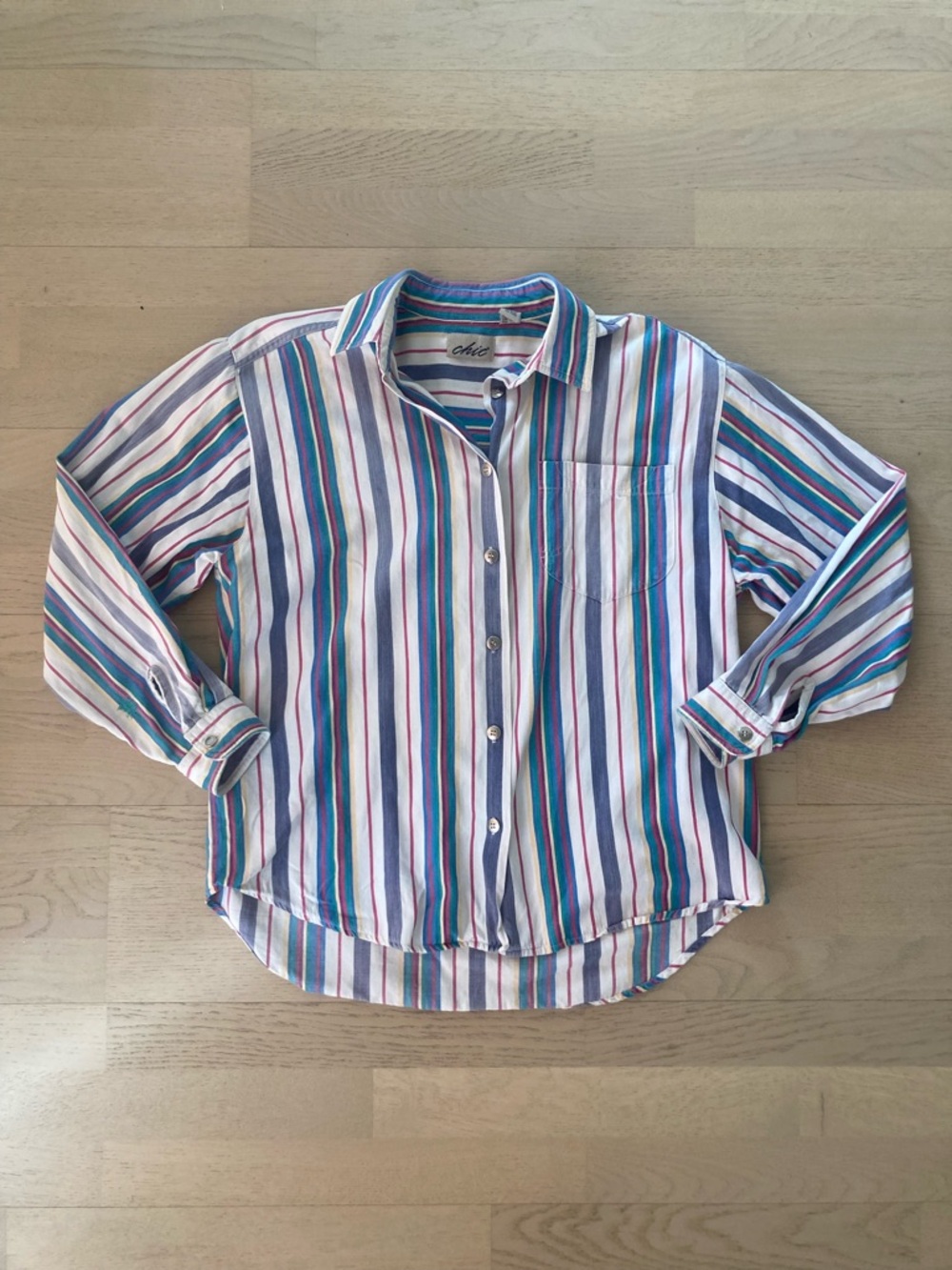Striped Button-Up Shirt